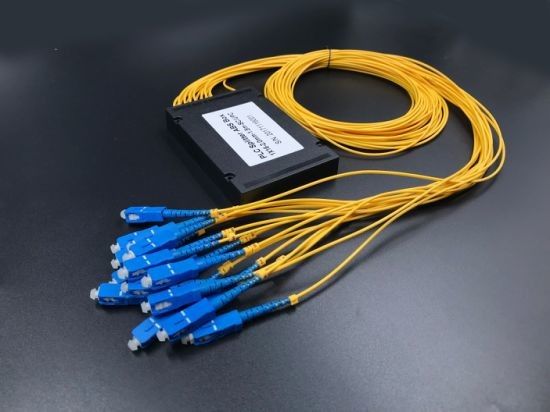 1 * 16 Way FTTH ไฟเบอร์ออปติกแยก PLC กล่อง ABS แพคเกจสำหรับอุปกรณ์ทดสอบ