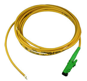 E2000 APC ผมเปียไฟเบอร์ออปติกพีวีซี LSZH 0.9mm สำหรับการสื่อสารโทรคมนาคม
