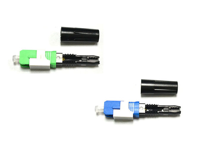 ตัวเชื่อมต่อไฟเบอร์ออปติกแบบหอยกาบ / สกรูสีเขียว 55 มม. สำหรับสายแบบหล่น FTTH