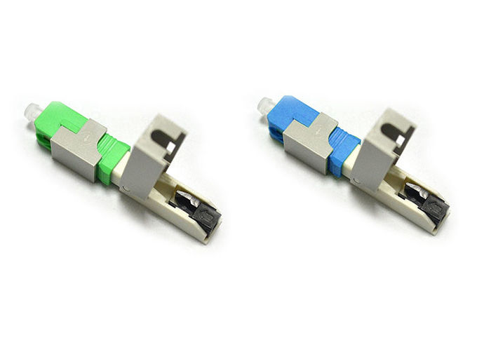 ตัวเชื่อมต่อไฟเบอร์ออปติกแบบหอยกาบ / สกรูสีเขียว 55 มม. สำหรับสายแบบหล่น FTTH