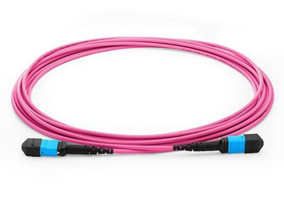 ประเทศจีน MTP - LC สายแพทช์ไฟเบอร์ออปติกหลายสาย Mpo OM1 -OM4 พร้อมปลอกโลหะเซรามิก ผู้ผลิต