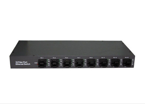 ประเทศจีน สวิตช์อีเธอร์เน็ตพอร์ต Vlan Mac 16, 10/100 Base - Fx ถึง 20KM - สวิตช์เครือข่ายอีเธอร์เน็ต 100KM ผู้ผลิต