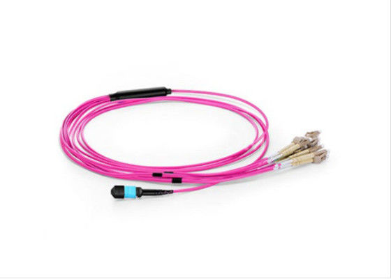 ดึงสายแพทช์ MPO แบบกดสำหรับสายเคเบิล Trunk Mode โหมดเดียว 0.35dB การสูญเสียการแทรก ผู้ผลิต