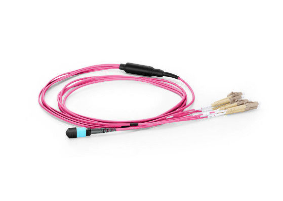 ดึงสายแพทช์ MPO แบบกดสำหรับสายเคเบิล Trunk Mode โหมดเดียว 0.35dB การสูญเสียการแทรก ผู้ผลิต