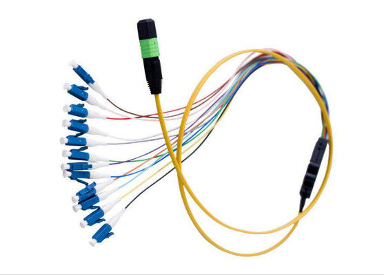 12 Core LC MTP / MPO Patch Cord ความยาวที่กำหนดเองสำหรับการติดตั้งในพื้นที่ ผู้ผลิต